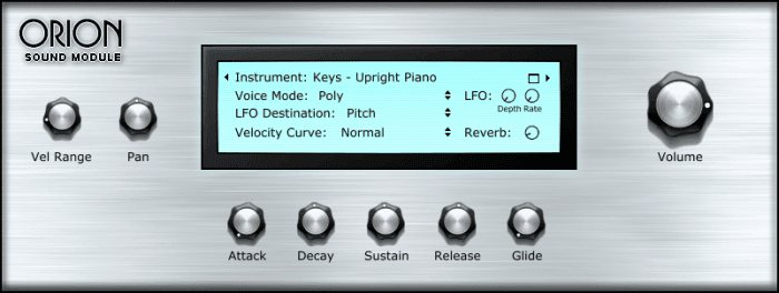 SampleScience Orion Sound Module GUI