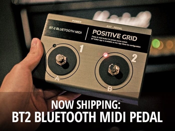 Positive Grid BT2 Bluetooth MIDI Pedal shipping