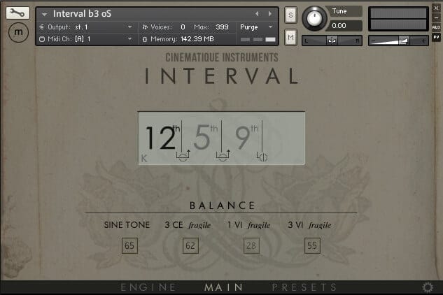 Interval for Kontakt by Cinematique Instruments on sale at 30% OFF