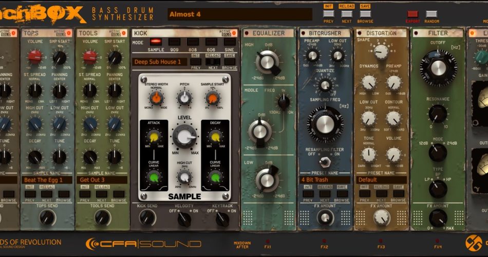 PunchBOX bass drum synthesizer by D16 Group on sale for $45 USD