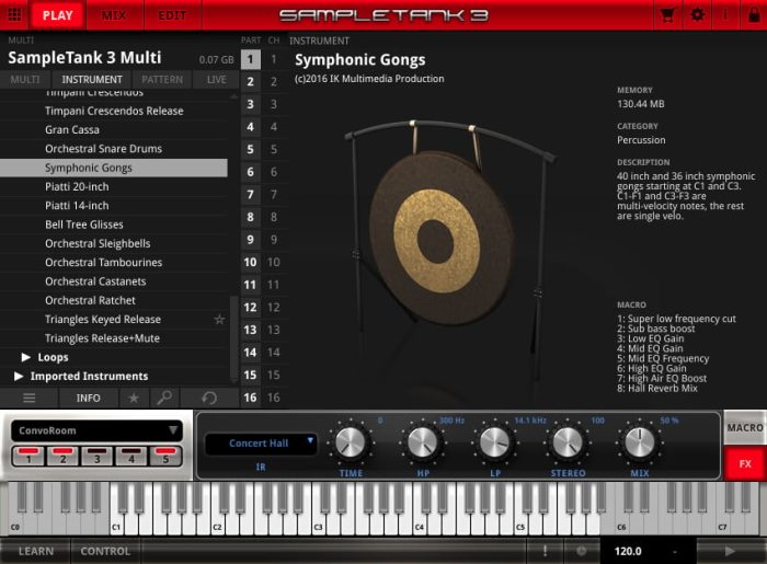 IK Multimedia Orchestral Percussion ST3