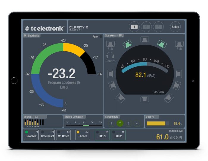 TC Electronic Clarity X Metering App config 2