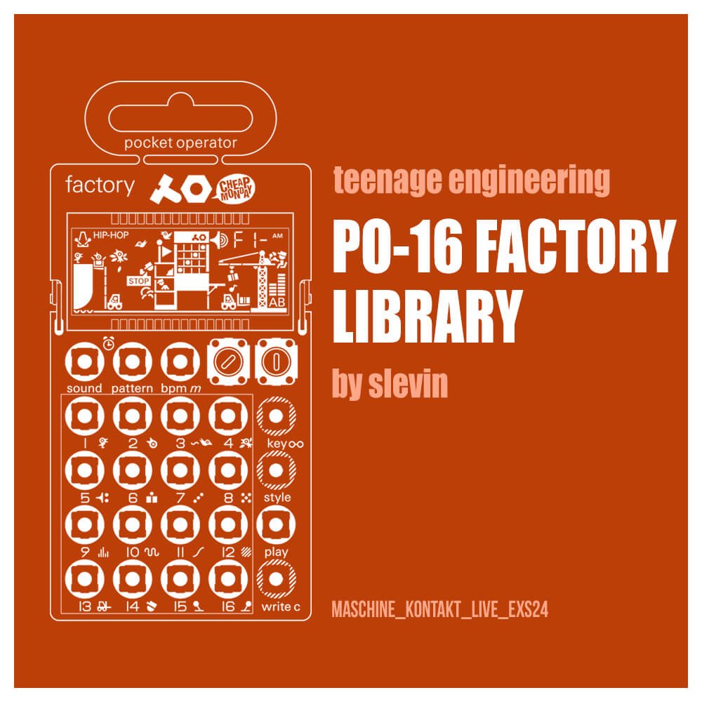 Free PO-16 Factory samples, loops & drum kits by Slevin