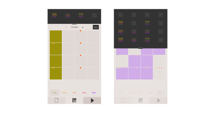 Cinq drum machine for iPhone