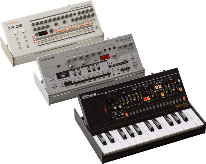 Roland TR-09, TB-03 and VP-03