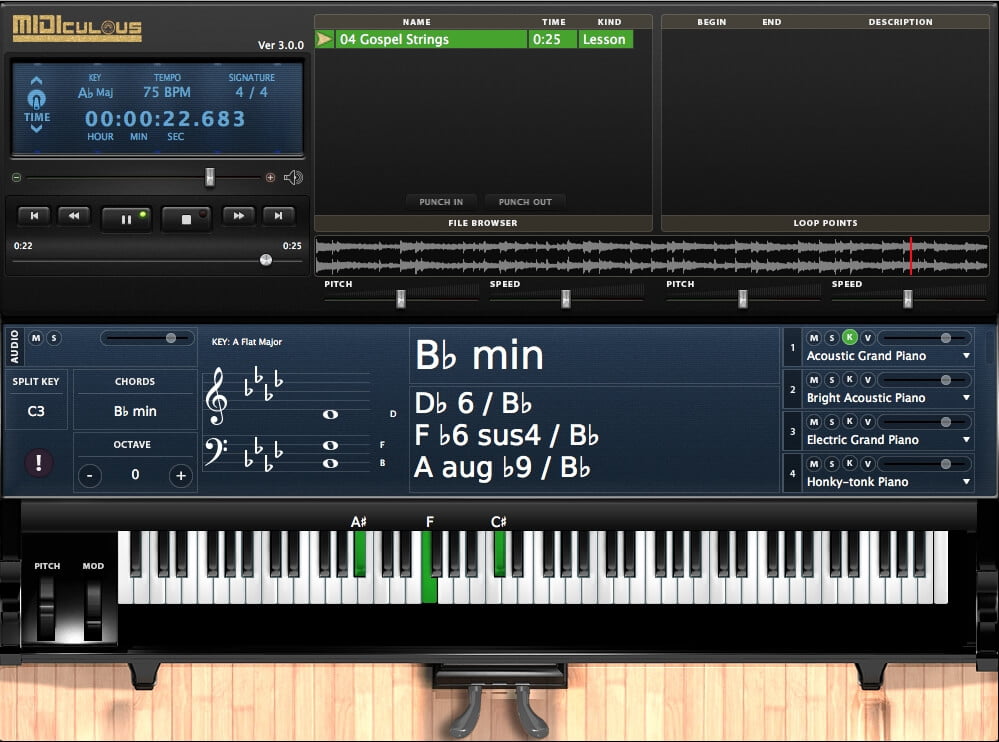 Gospel Musicians MIDIculous FREE Player Learning Software 3.0