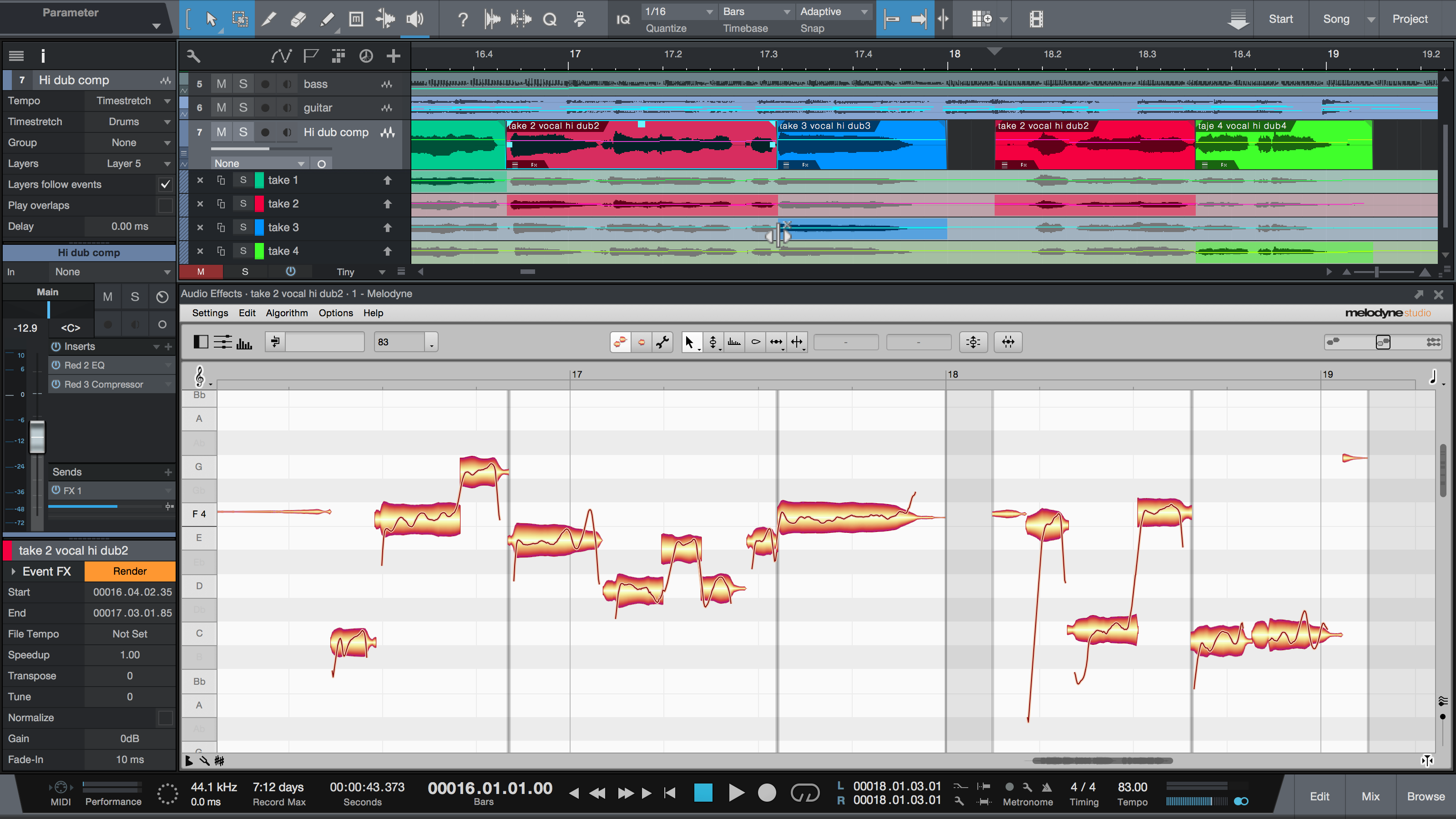melodyne editor 2 in studio one 3.3