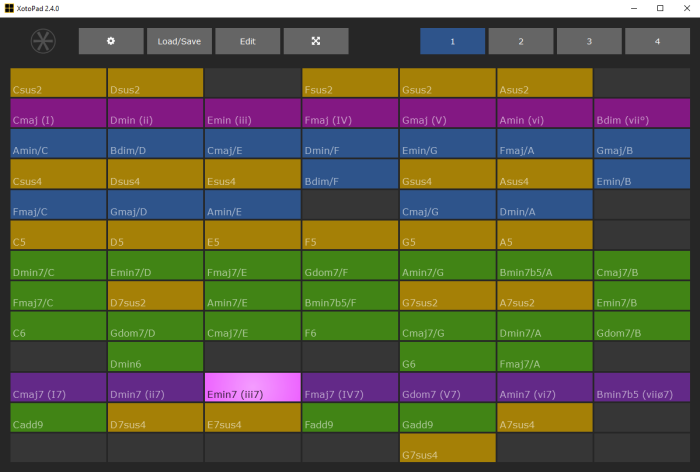 FeelYourSound XotoPad 2.4 Chords