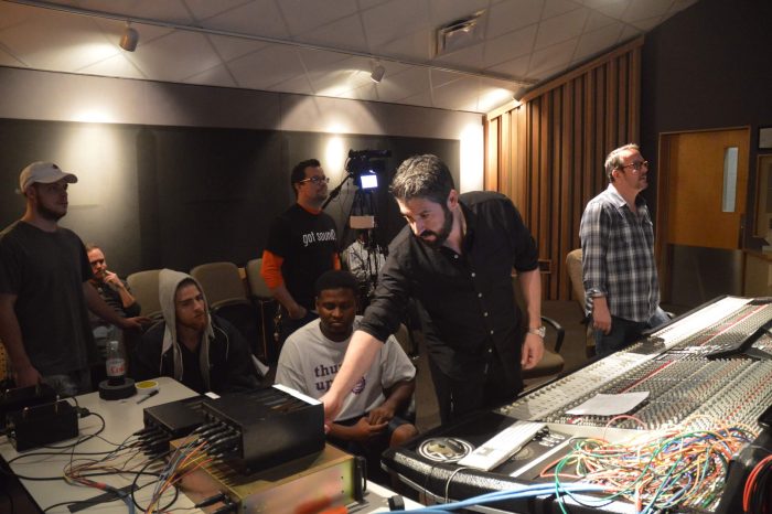 BAE Audio’s Colin Liebich and CRAS Instructor Tony Nunes teach CRAS students about analogue recording