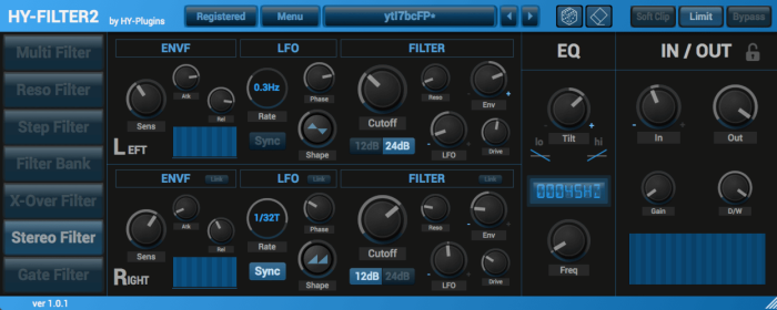 HY Plugins HY Filter2