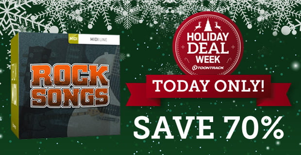 Toontrack Holiday Sale Rock Songs MIDI