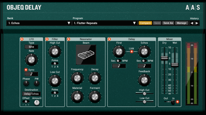 Applied Acoustics Systems Objeq Delay