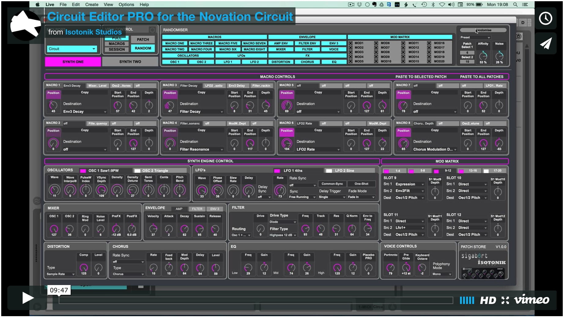 Novation Xio Patch Editor Software