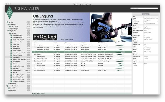 Kemper Rig Manager