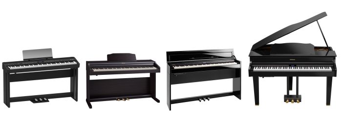 Roland GP607, FP 90, DP603, & RP501R Digital Pianos