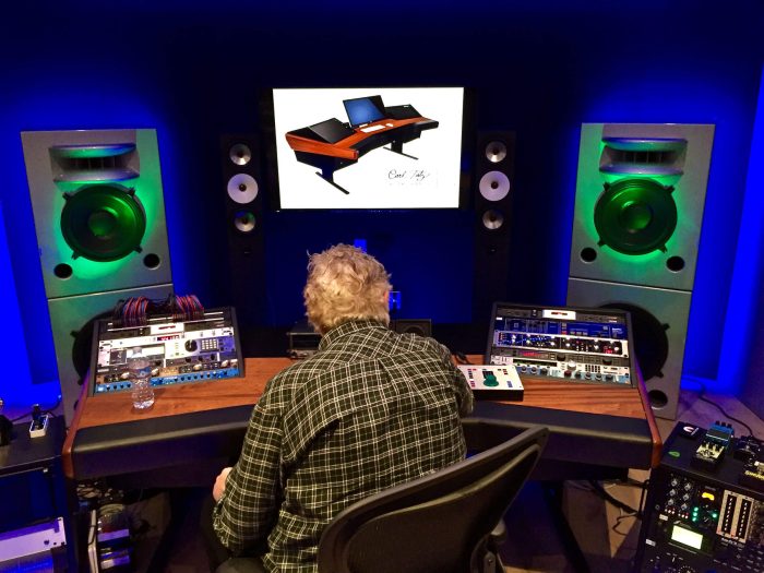 Dave Pensado at his Carl Tatz Edition Argosy Dual 15 800 workstation at the Fab Factory Studio D