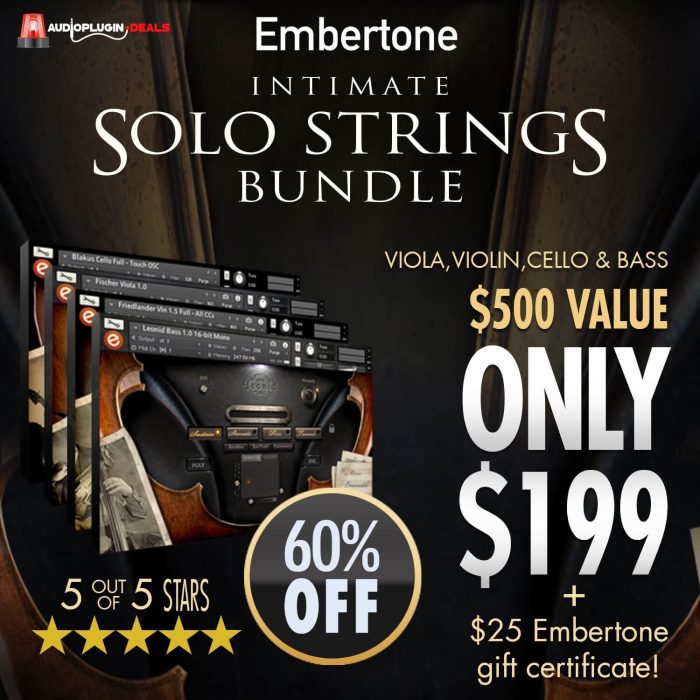 Intimate Solo Strings Bundle By Embertone 60 Off