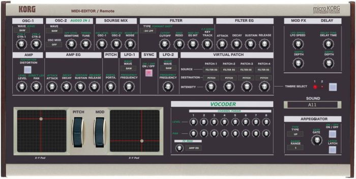 Momo MicroKorg Midi Editor