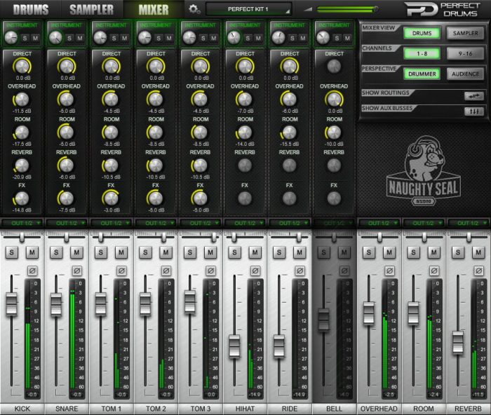 Naughty Seal Audio Perfect Drums mixer