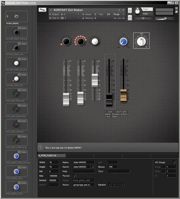 Rigid Audio Kontakt GUI Maker