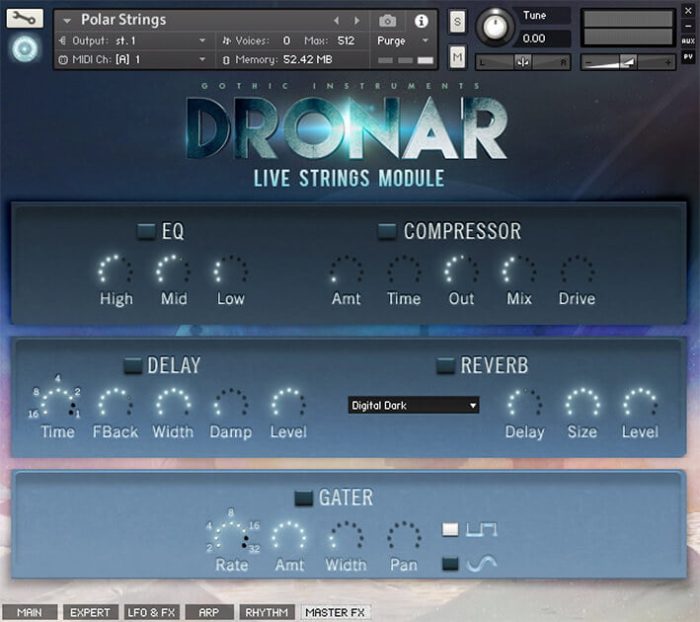 DRONAR Live Strings Master FX