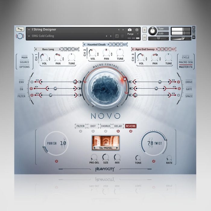 Heavyocity NOVO Modern Strings screen main