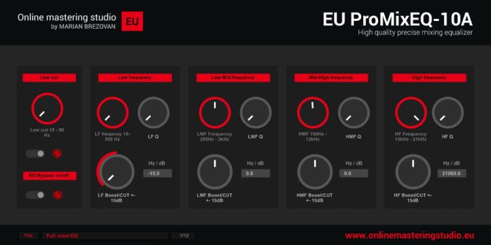 Onlinemasteringstudio EU ProMixEQ 10A