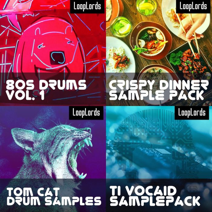LoopLords 80s Drums, Crispy Dinner, Tom Cat & TI Vocaid