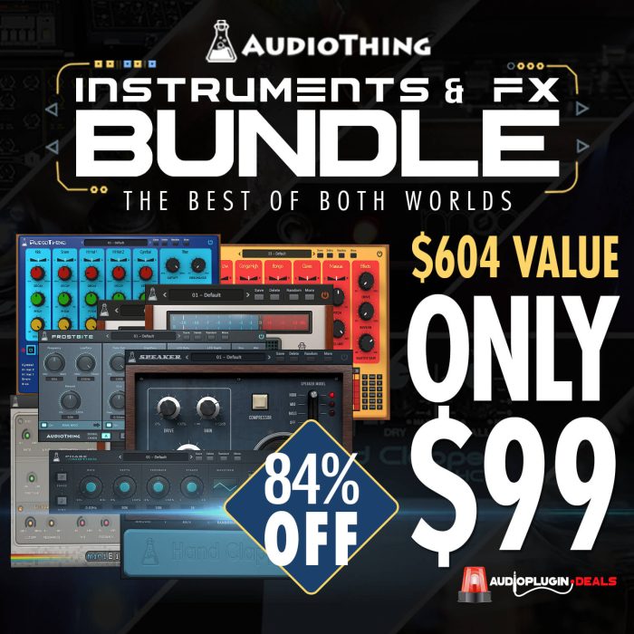 Save 84% off AudioThing Bundle of plugins & Kontakt 