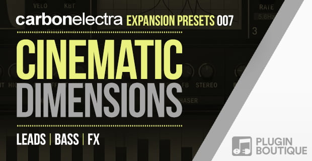 Cinematic Dimensions for Carbon Electra synth on sale for $5 USD