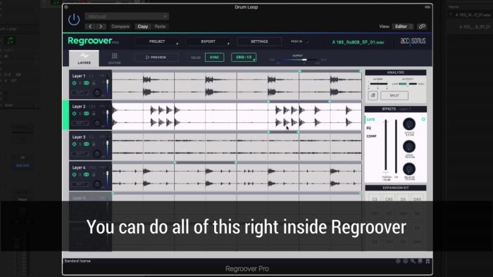 Accusonus Regroover snap to grid feat