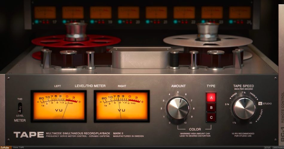 Add analog tape sound to your audio with Softube’s Tape, on sale for $39 USD