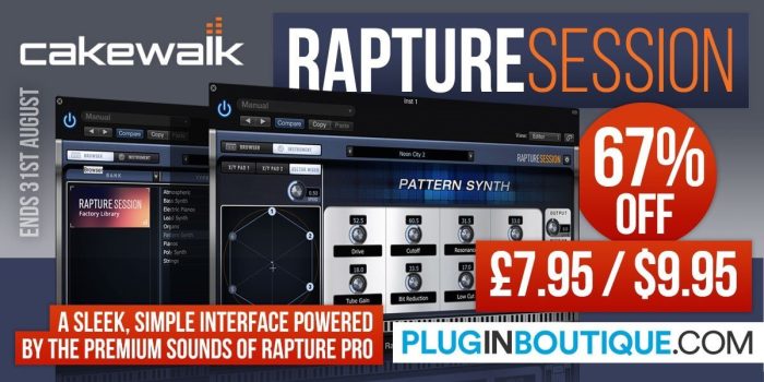 Plugin Boutique Cakewalk Rapture Session Sale