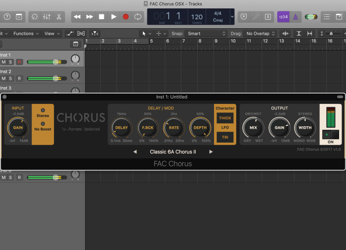 FAC Chorus Logic Pro X