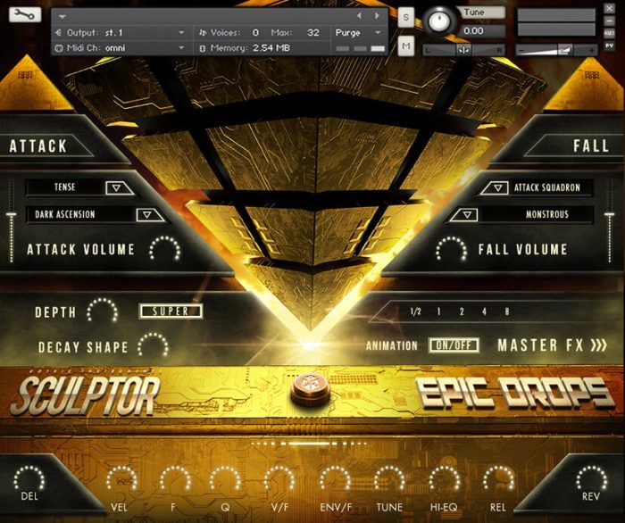 Gothic Instruments Sculptor Epic Drops Kontakt GUI