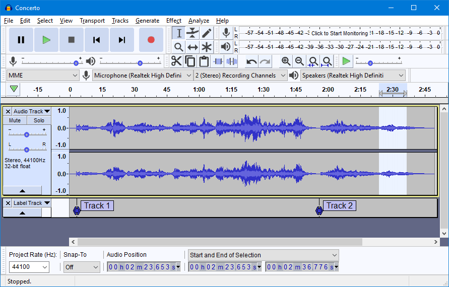 music software audacity