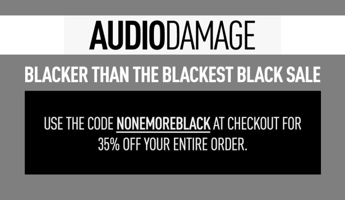 Audio Damage Black Friday Sale