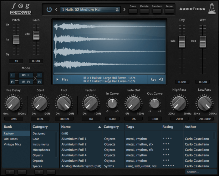 AudioThing Fog Convolver screen