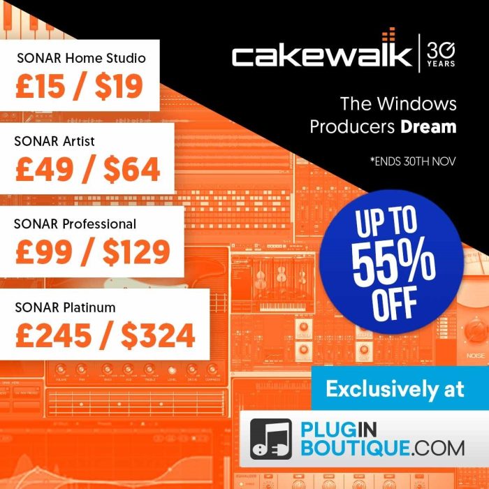 Cakewalk SONAR sale