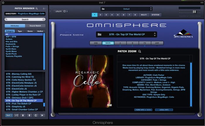 PlugInGuru MegaMagic Cello Omnisphere