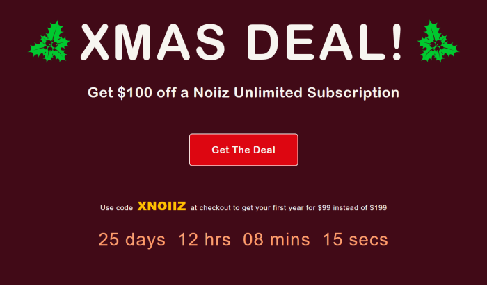 Noiiz Xmas Deal