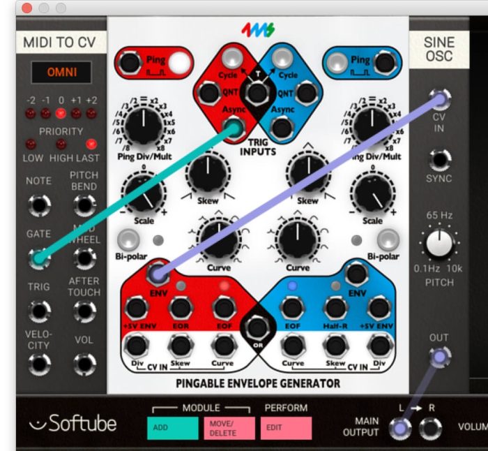 Softube 4ms PEG interface