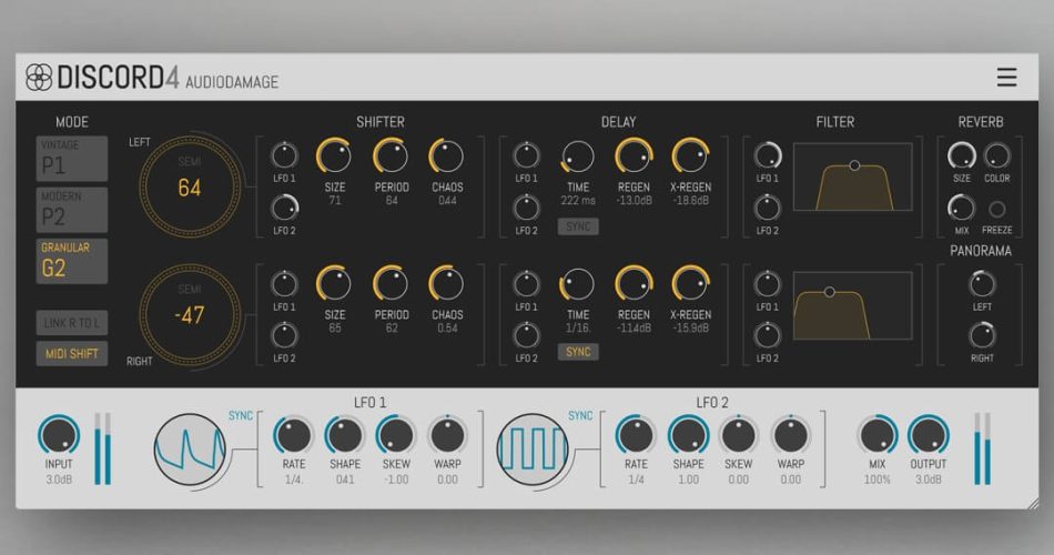 Audio Damage’s Discord4 pitch shifter plugin on sale at 40% OFF