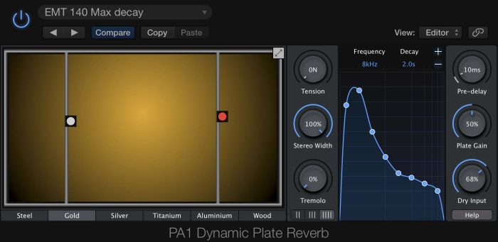 Physical Audio PA1 Dynamic Plate Reverb