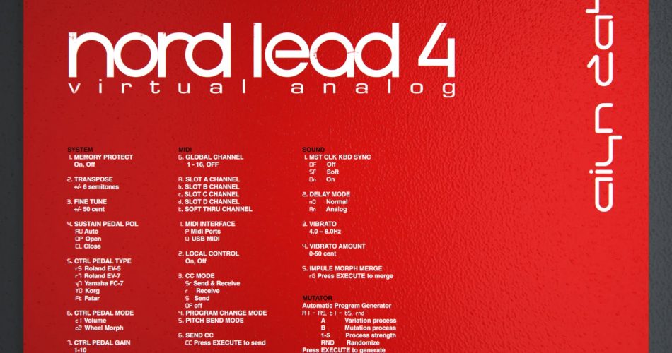 Aiyn Zahev PURE Nord Lead 4 Patches