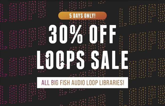 Big Fish Audio 30 off Loops Sale