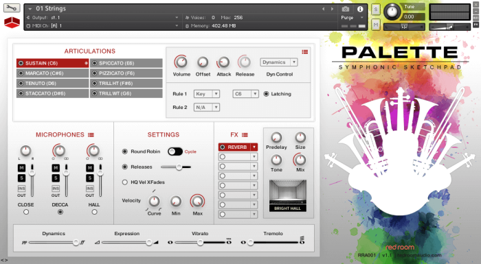 Red Room Audio Palette