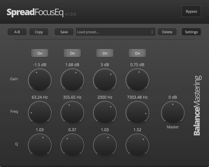 Balance Mastering Spread Focus EQ