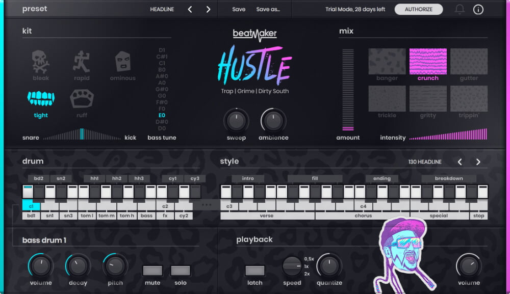 OFF Beatmaker Hustle drum plugin