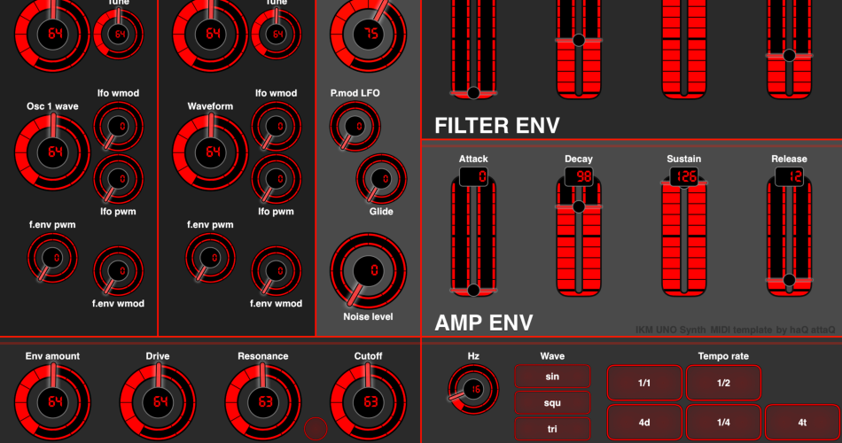 MIDI Designer UNO Synth control surface
